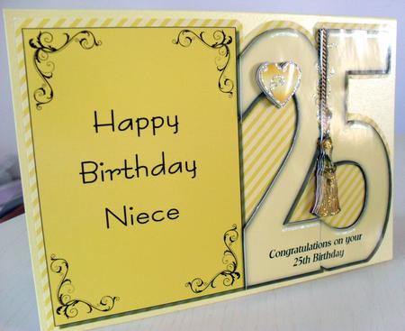 Congratulations 25th Birthday Card by Carole Keeble