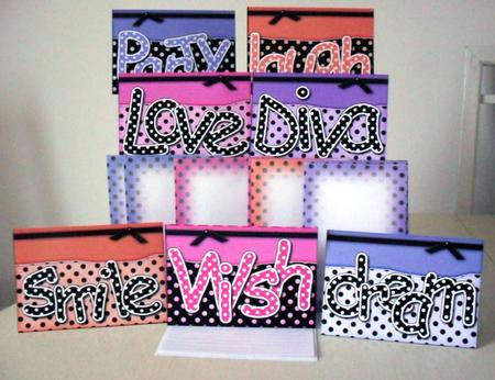 Polka Dot Words Notelet Set by Carole Keeble