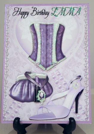 Party Night in Purple A4 by Carole Keeble