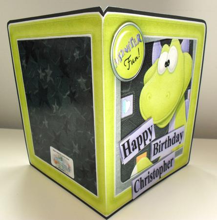 Monster Fun Happy Birthday Quick Cut & Fold Card by Carole Keeble