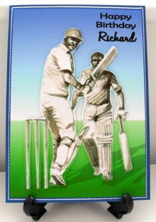 45th Sapphire Anniversary Card with Cricket Twist by Carole Keeble