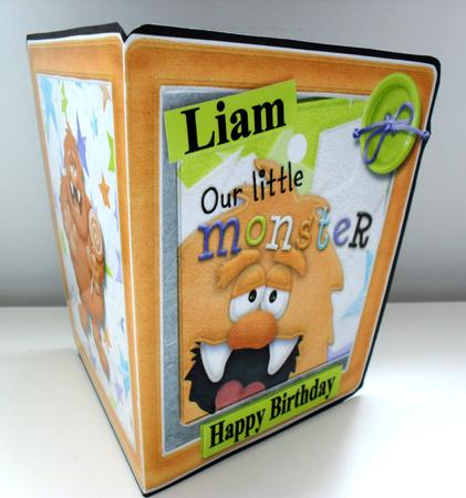 Our Little Monster Cut & Fold Quick Card by Carole Keeble