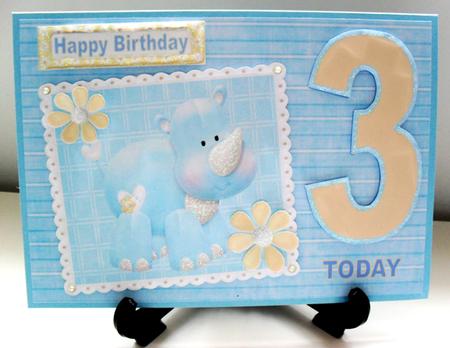 Cute Blue Rhino Pyramids by Carole Keeble