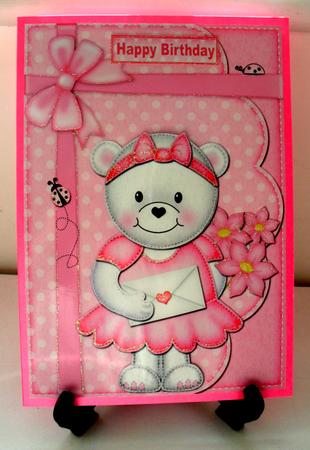 Teddy Tess's Letter A4 Card Topper by Carole Keeble
