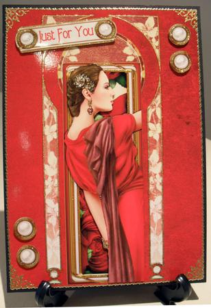 Art Deco Lady Pandore Dl (red) by Carole Keeble