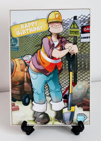 Builder Dude A4 by Carole Keeble