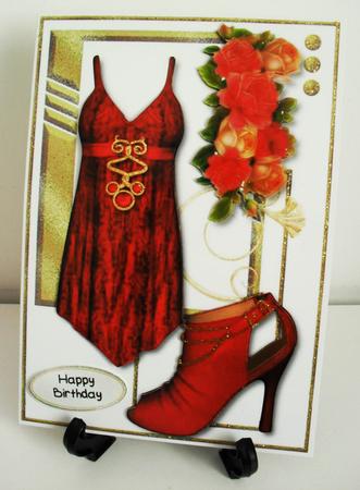 Magic of the Dress Card Topper 1 by Carole Keeble