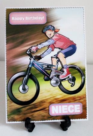 Mountain Bike Lady by Carole Keeble