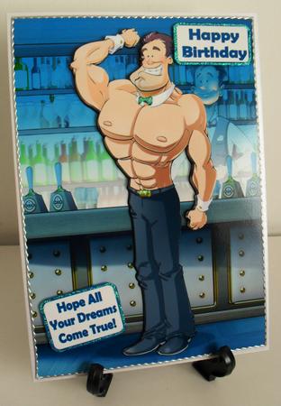 Stripper Dude Ii A4 by Carole Keeble