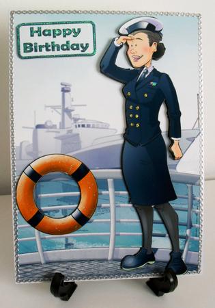 Navy Wren Lady A4 by Carole Keeble