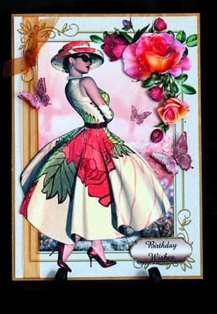 Lady Flowers and Butterflies by Carole Keeble