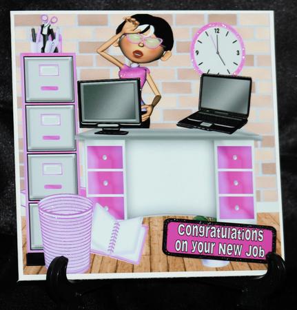 Chaos at the Pink Office 8x8 Mini Kit by Carole Keeble