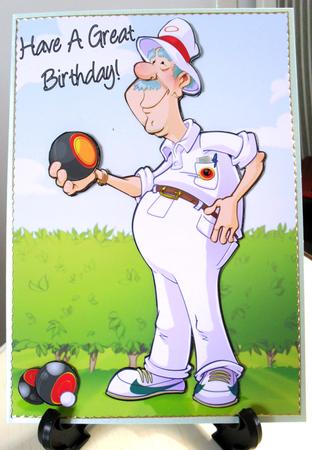 Bowling Dude A4 by Carole Keeble