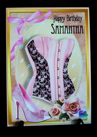 Beautiful Pale Pink Corset A4 by Carole Keeble