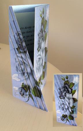 Blue Moon Roses Trifold Pyramage by Carole Keeble