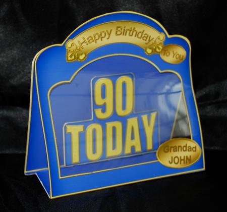 3D Ages 16 to 90 Birthday Single Window Pop Up Card by Carole Keeble