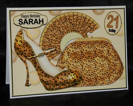 Leopard Skin Purse, Shoe and Fan by Carole Keeble