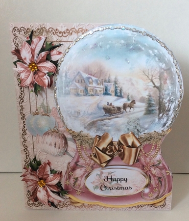 Bumper Kit  of 4 Christmas Snowglobe Shaped Collection of Cards by Carole McGregor