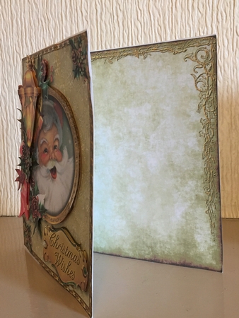 Gold Lantern - Jolly Father Christmas by Carole McGregor