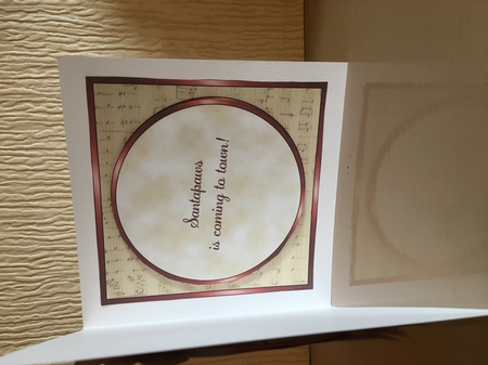 Christmas Kitty Circular Fronted Square by Carole McGregor