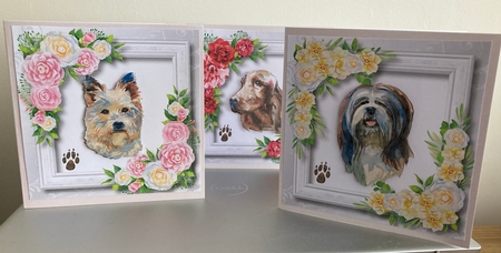 Beautiful Dogs & Camellias QUICK TOPPER Bumper Kit by Carole McGregor