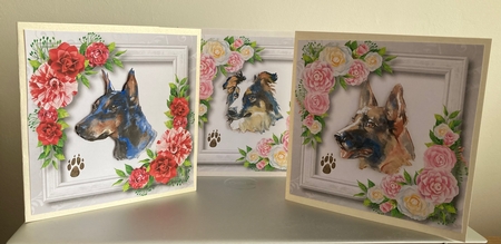 Beautiful Dogs & Camellias QUICK TOPPER Bumper Kit by Carole McGregor