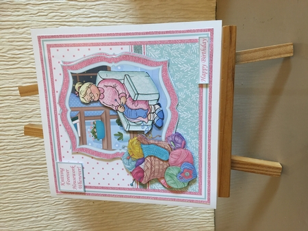 KNITTING FOREVER HOUSEWORK WHENEVER Humorous 7.5 Decoupage Kit by Carole McGregor