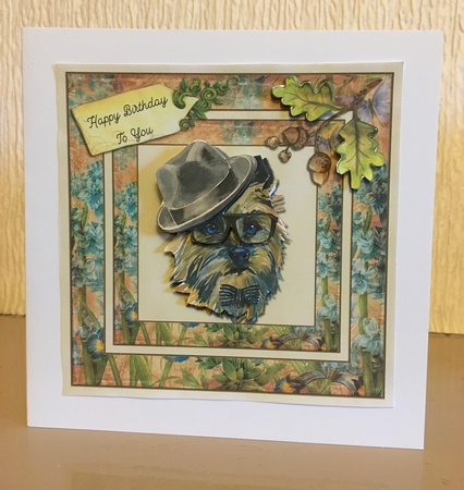 Dog with a hat by Carole McGregor