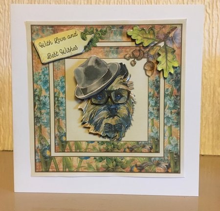 Dog with a hat by Carole McGregor