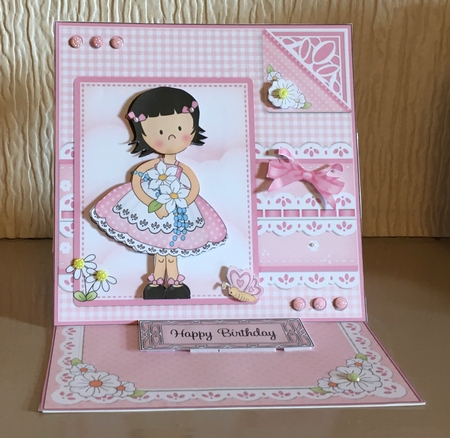 3D Easel Card Mini Kit - Pretty in Pink - Cute Girlz by Carole McGregor