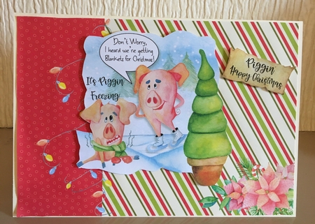 Piggin Christmas 3 Card Front and Inserts Kit by Carole McGregor