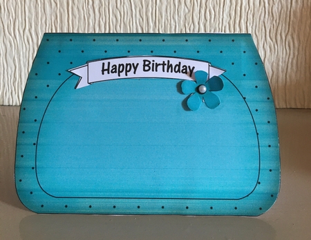 3D Shaped Card  Kit - Zebra Print & Spots Fold Over Clutch Bag by Carole McGregor