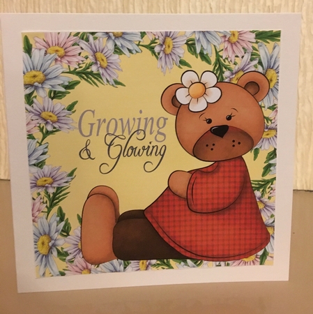 3 Mum to be floral card fronts/toppers by Carole McGregor