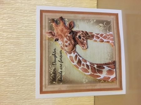 GIRAFFE FAMILY MOTHER  DAUGHTER BONDS ARE FOREVER by Carole McGregor