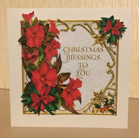 CHRISTMAS BLESSINGS - 6 INCH SQUARE, ENVELOPE AND DECOUPAGE by Carole McGregor