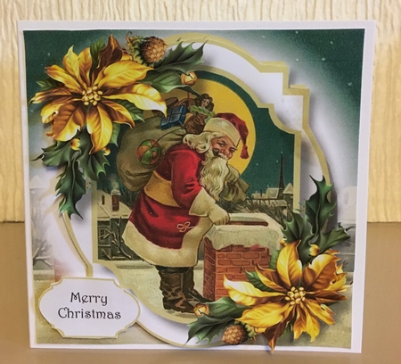 Vintage Christmas Double Mat 9 8x8 by Carole McGregor