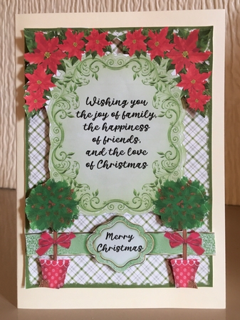 Christmas Topiary and Poinsettia by Carole McGregor