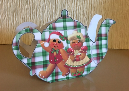 CHRISTMAS COOKIES TEAPOT TEA POT by Carole McGregor