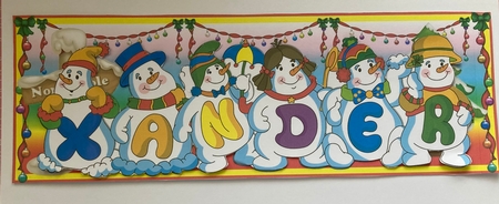SNOWMEN NAMES LARGE DL - XANDER by Carole McGregor