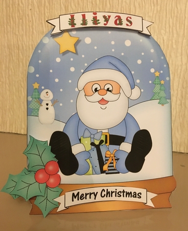 3D Shaped Christmas Snow Globe Card Kit - Santa has lots of Presents! by Carole McGregor