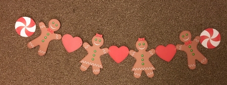 Christmas Gingerbread Bunting in Colour by Carole McGregor