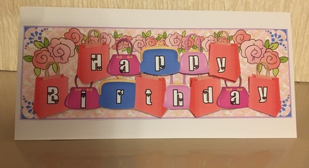 HAPPY BIRTHDAY BAGS AND FLOWERS by Carole McGregor
