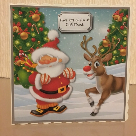 Santa and Rudolph by Carole McGregor