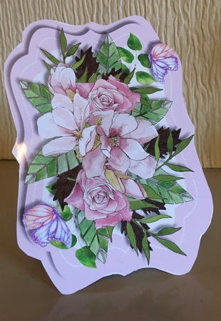 A5, Tent Card , Lilac Spring by Carole McGregor