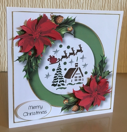 Faux Paper Cut Bauble 1 8x8 by Carole McGregor