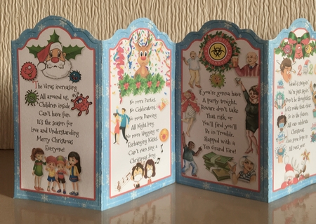 Merry Christmas Everyone DL Concertina Card by Carole McGregor