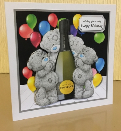 Tatty Teddy Prosecco Birthday by Carole McGregor