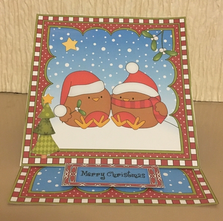 3D Easel Card Mini Kit - Christmas Bobbin Robin by Carole McGregor