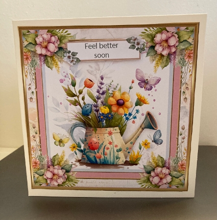 Pretty Floral 4 x 8x8ins Topper Mini Kits No:1 by Carole McGregor