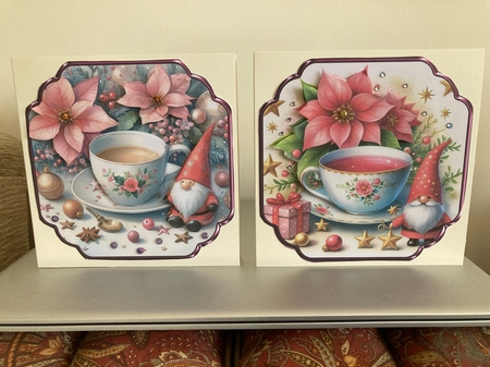 8 DIFFERENT CHRISTMAS TEACUP & GNOME by Carole McGregor